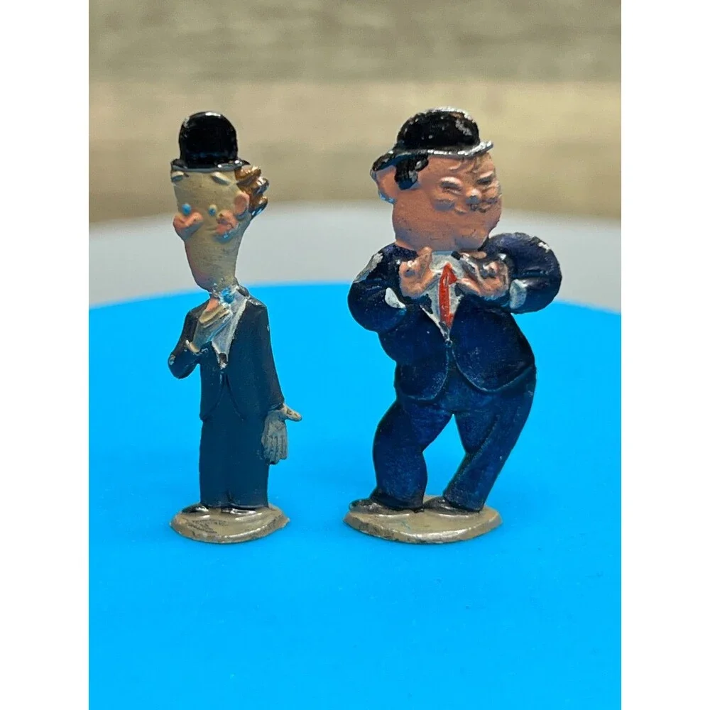 Laurel & Hardy Miniature Painted Lead Figures 1.5